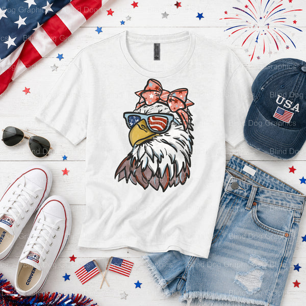 USA FREEDOM – Fourth Of July DTF Transfer (view 2 of 2) – by Blind Dog Graphics – Premade Transfers – Fourth Of July, Patr...