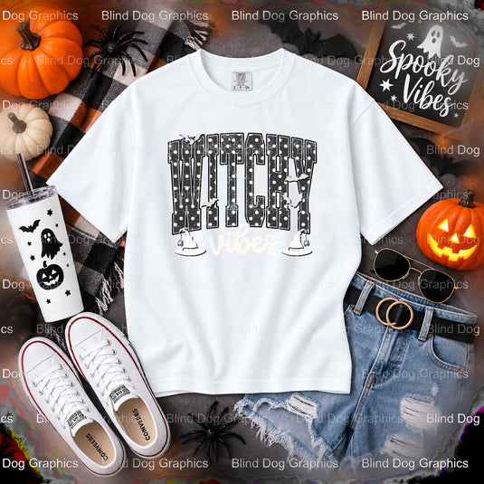 WITCHY VIBES – Halloween Premade DTF Transfer (view 1 of 2) – by Blind Dog Graphics – Premade Transfers – Halloween, DTF T...