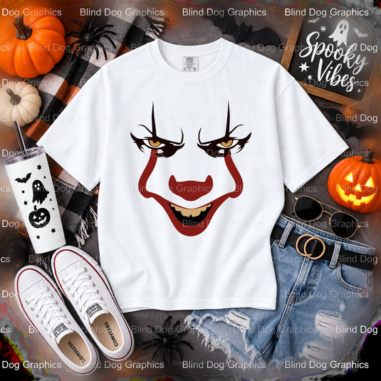 You Will Float Too – Halloween Premade DTF Transfer (view 1 of 2) – by Blind Dog Graphics – Premade Transfers – Halloween,...
